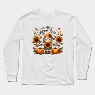 Fall Breeze And Autumn Leaves Long Sleeve T-Shirt